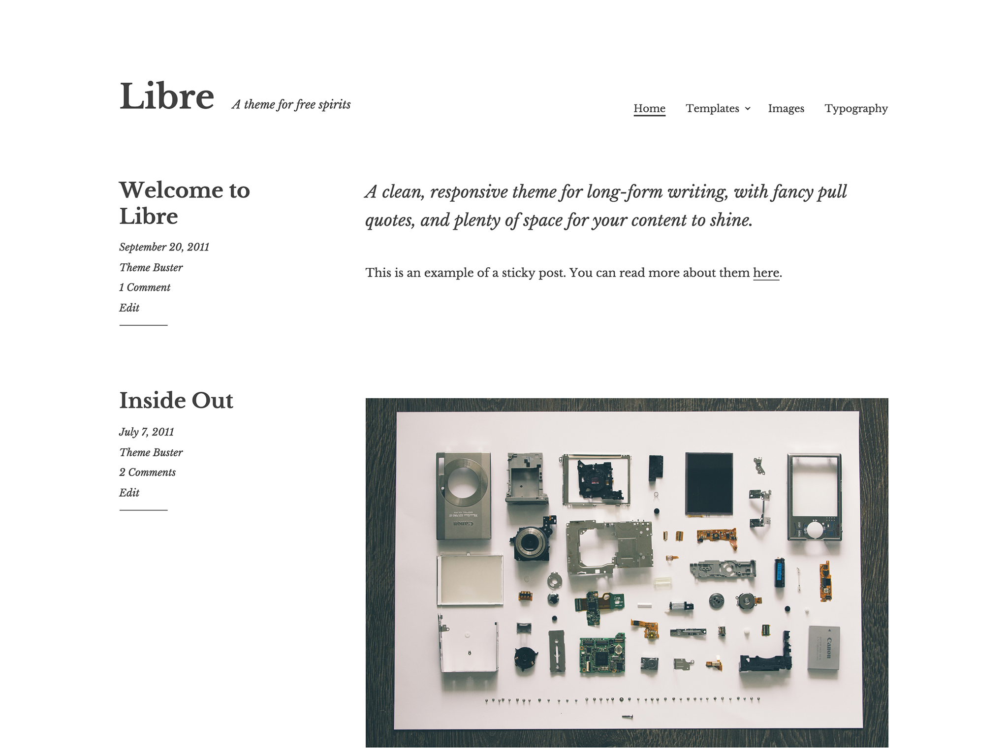 Libre WordPress Theme